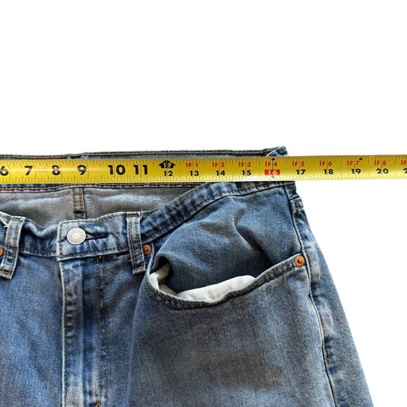 Levis Mens W34 L32 Blue Straight-Leg Denim Jeans 99% Cotton & 1% Elastane - Picture 8 of 10